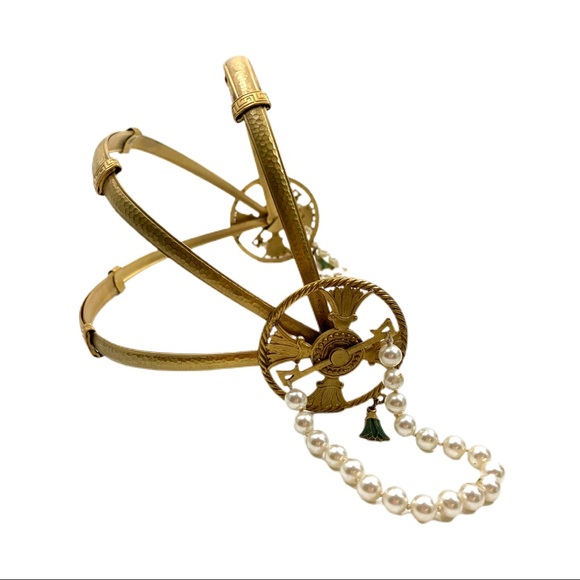 1920s Antique Egyptian Brass Flapper Headpiece - Picture 6 of 7